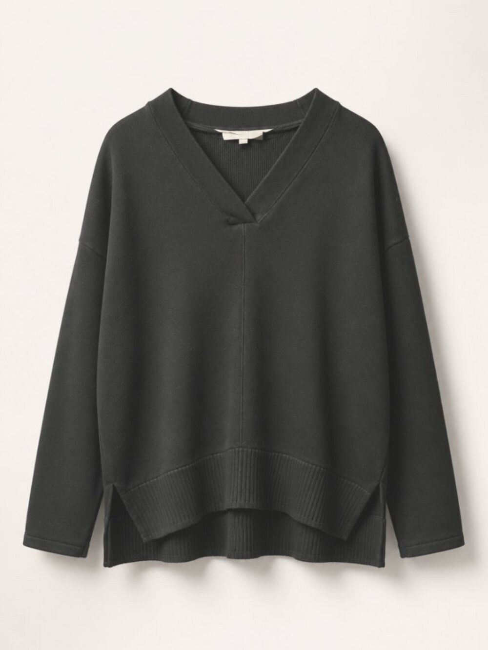Black V-Neck Women's Sweater - Classic Everyday Pullover - 2X